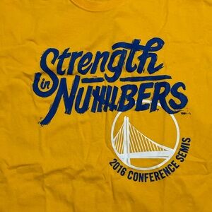 Jerzees Golden State Warriors T Shirt Yellow Blue